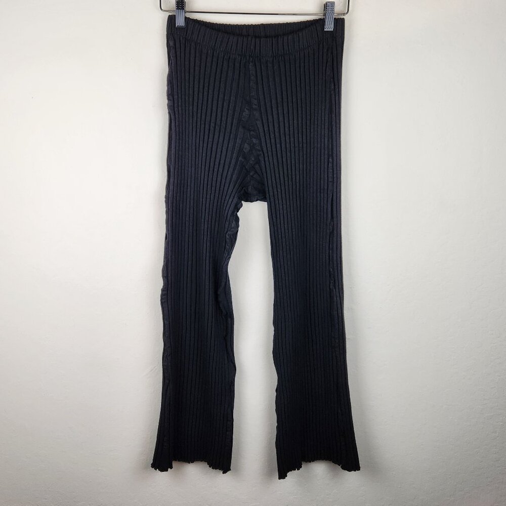 SIMON MILLER Rib Pants Casual Stretchy Black sz M **read**